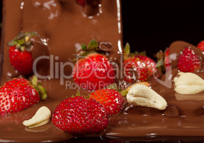 Strawberry in chocolate