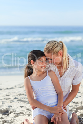 Adorable girl with her mother