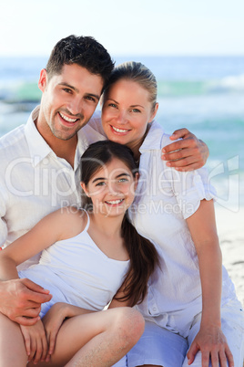 Lovely girl with her parents