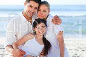 Lovely girl with her parents