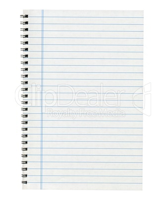 Blank notebook page