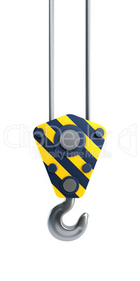 isolated crane hook 3d render