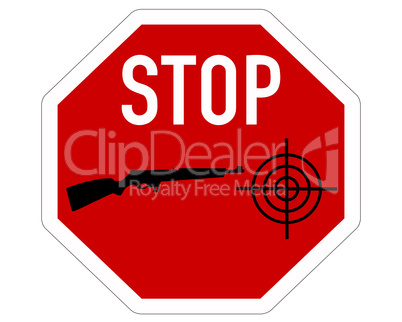 Stopp Fadenkreuz Gewehr