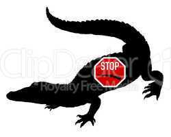 Stopp töten Krokodile