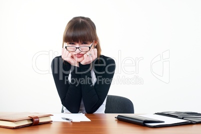 Portrait of businesswoman with organizer