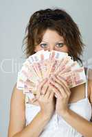 Young Lady with money