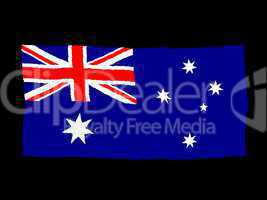 Handdrawn flag of Australia