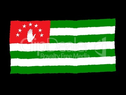 Handdrawn flag of Abkhazia