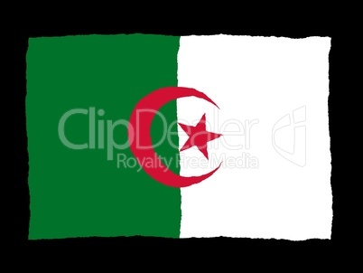 Handdrawn flag of Algeria