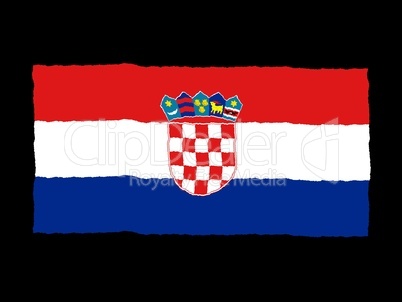 Handdrawn flag of Croatia