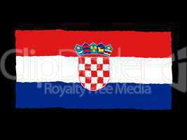 Handdrawn flag of Croatia