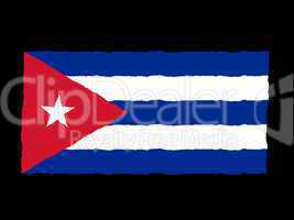 Handdrawn flag of Cuba