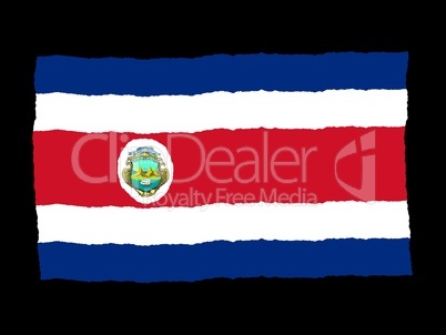 Handdrawn flag of Costa Rica