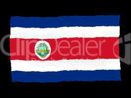 Handdrawn flag of Costa Rica