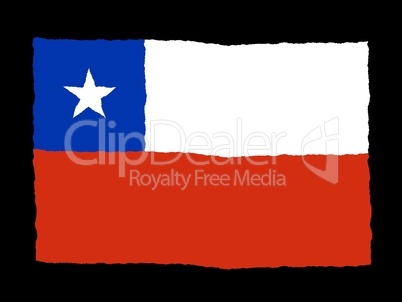 Handdrawn flag of Chile