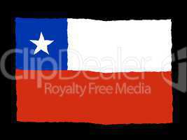 Handdrawn flag of Chile