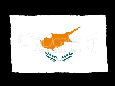Handdrawn flag of Cyprus