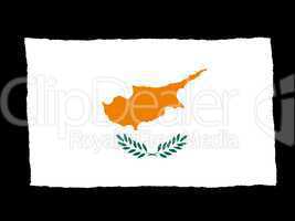 Handdrawn flag of Cyprus