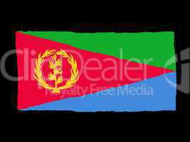 Handdrawn flag of Eritrea