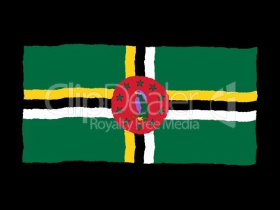 Handdrawn flag of Dominica