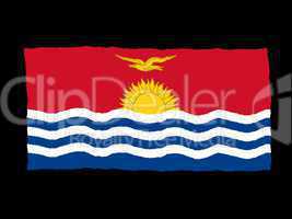 Handdrawn flag of Kiribati