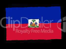 Handdrawn flag of Haiti