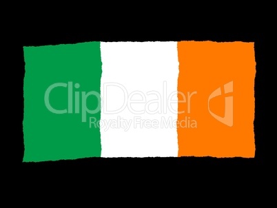 Handdrawn flag of Ireland