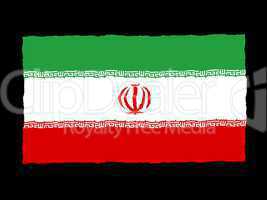 Handdrawn flag of Iran