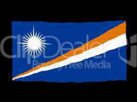 Handdrawn flag of Marshall Islands
