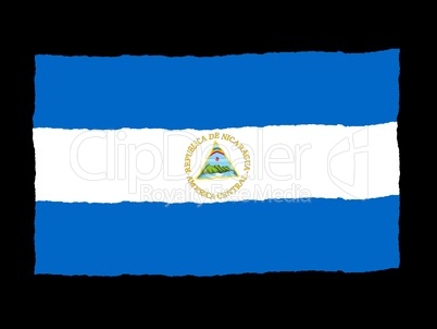 Handdrawn flag of Nicaragua