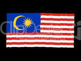 Handdrawn flag of Malaysia