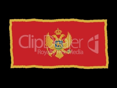 Handdrawn flag of Montenegro