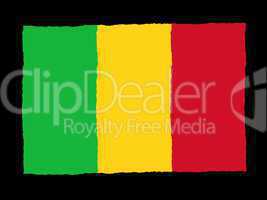 Handdrawn flag of Mali