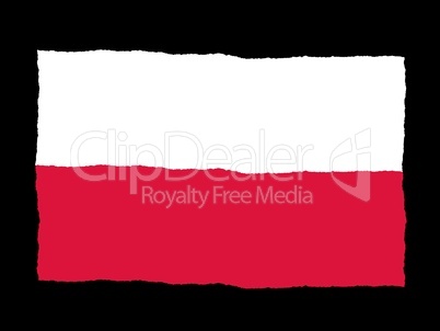 Handdrawn flag of Poland