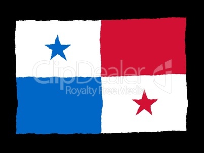 Handdrawn flag of Panama