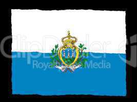 Handdrawn flag of San Marino