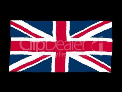 Handdrawn flag of the UK Union Jack