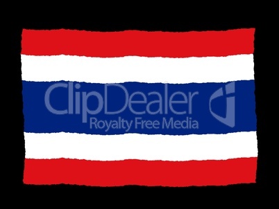 Handdrawn flag of Thailand