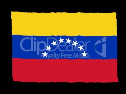 Handdrawn flag of Venezuela