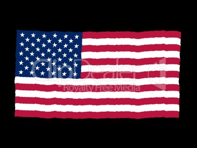 Handdrawn flag of United States