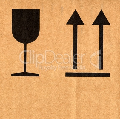 Fragile corrugated cardboard Fragile corrugated cardboard