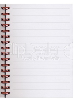 Blank notebook page