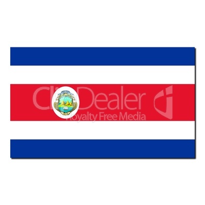 The national flag of Costa Rica