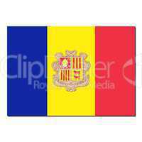 The national flag of Andorra