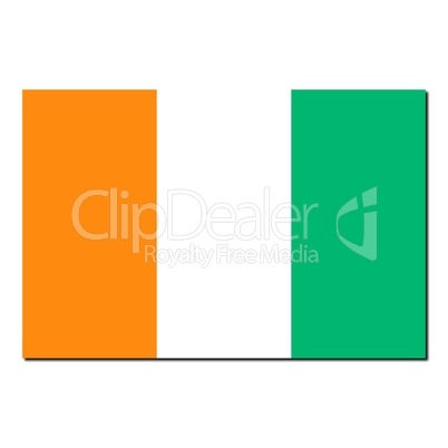 The national flag of Cote Ivoire
