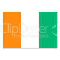 The national flag of Cote Ivoire