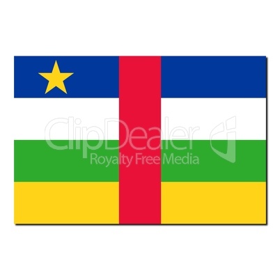 The national flag of Central African Republic