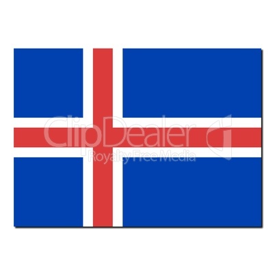 The national flag of Iceland