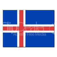 The national flag of Iceland