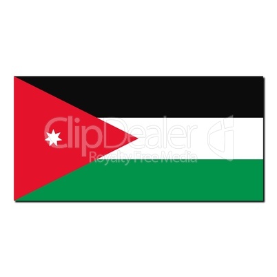 The national flag of Jordan